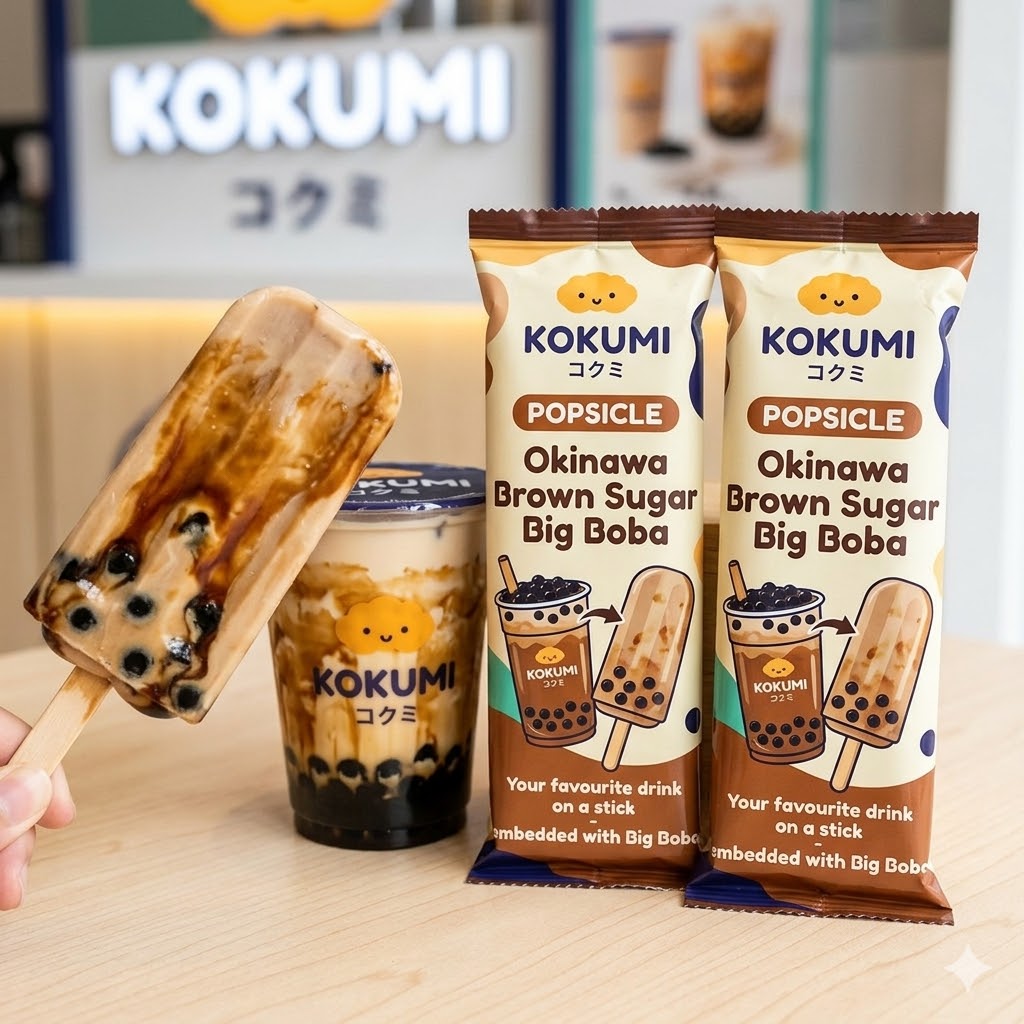 Popsicle Okinawa Brown Sugar Big Boba – Minuman favorit dalam bentuk es stik